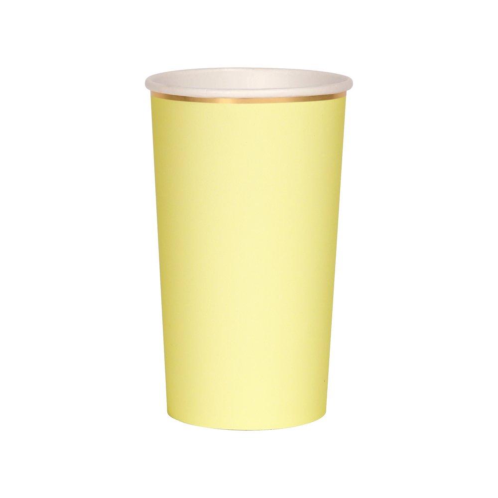 Pale Yellow Highball Cups (set of 8)