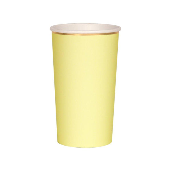 Pale Yellow Highball Cups