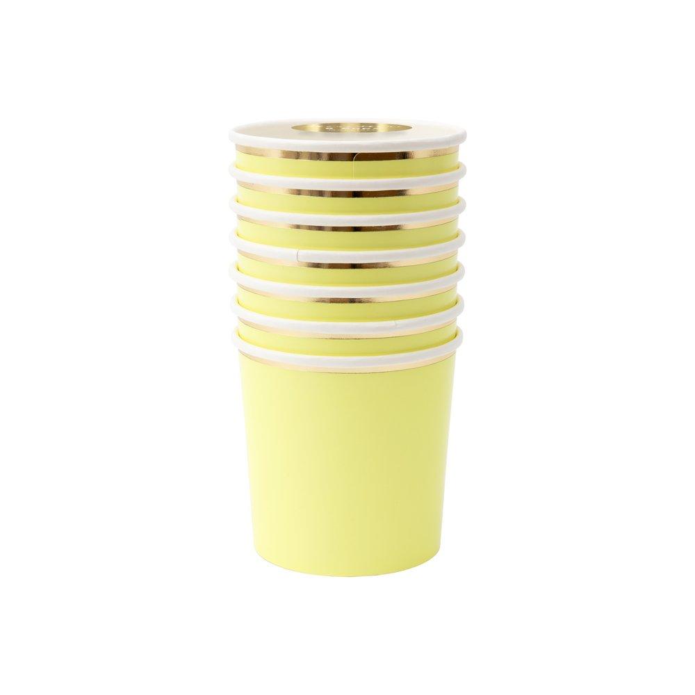 Pale Yellow Tumbler Cups (set of 8)