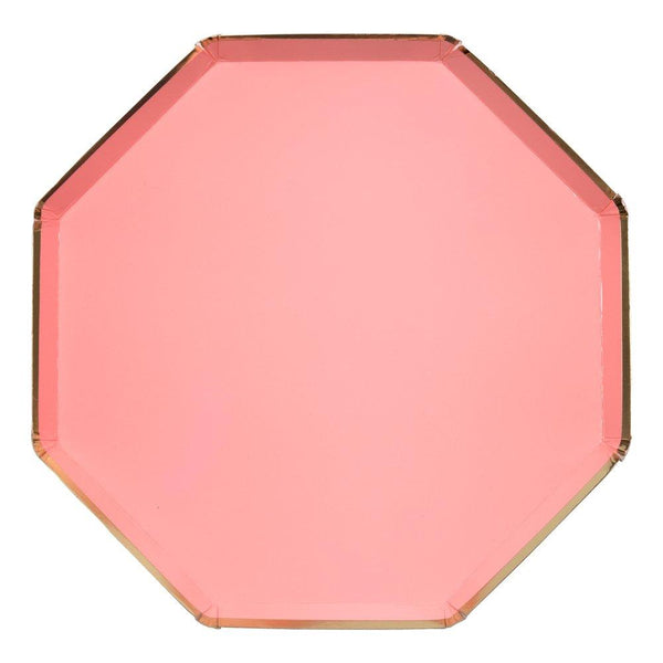 Neon Coral Dinner Plates