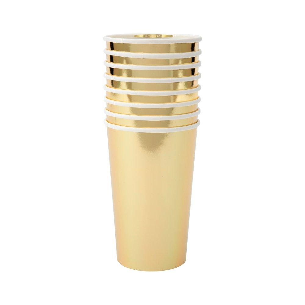 Gold Highball Cups (set of 8)