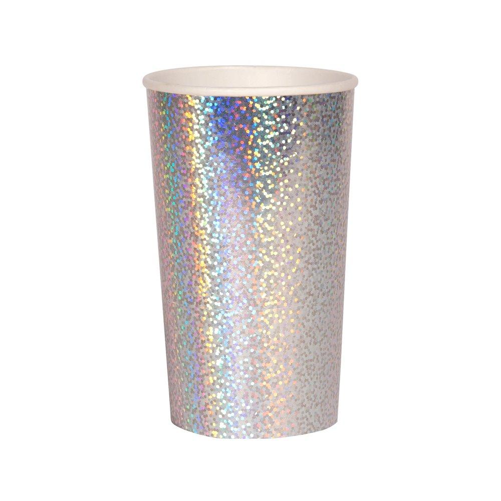 Silver Sparkle Highball Cups (set of 8)