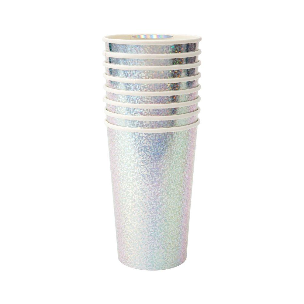 Silver Sparkle Highball Cups (set of 8)