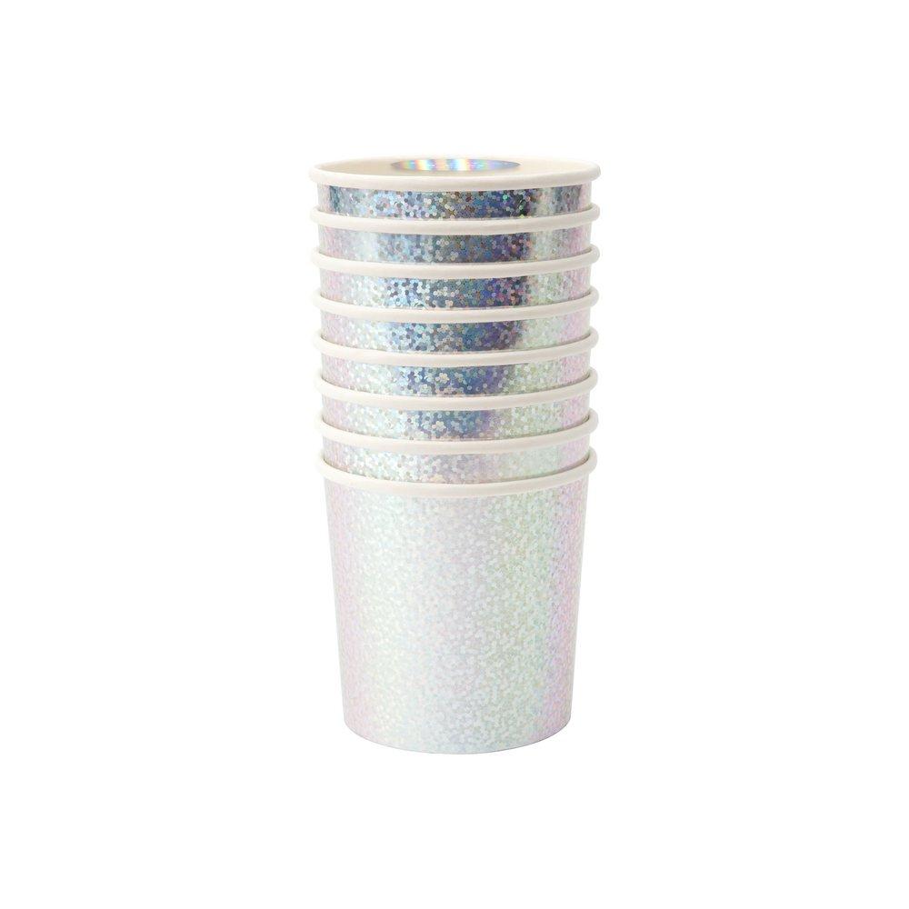 Silver Sparkle Tumbler Cups (set of 8)