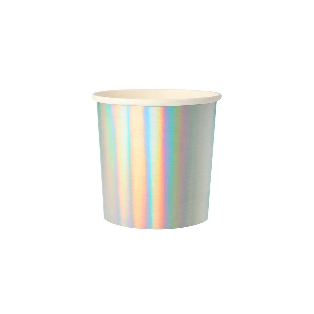 Silver Holographic Tumbler Cups (set of 8)