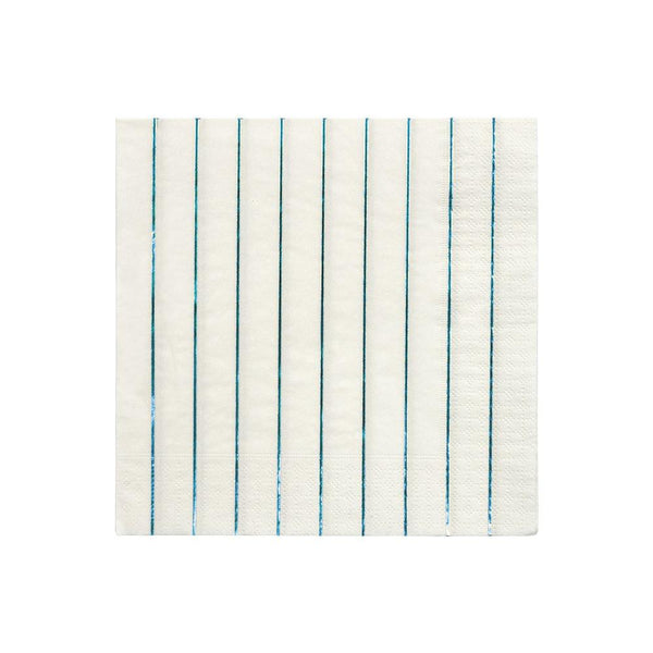 Blue Holographic Stripe Large Napkins