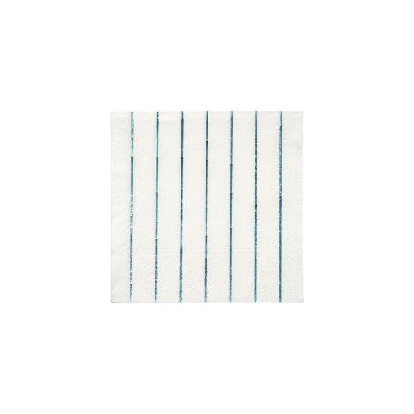 Blue Holographic Stripe Small Napkins