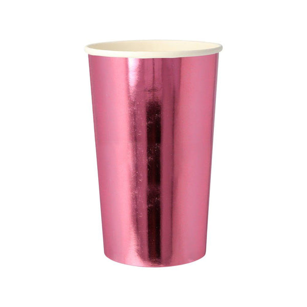 Metallic Pink Highball Cups