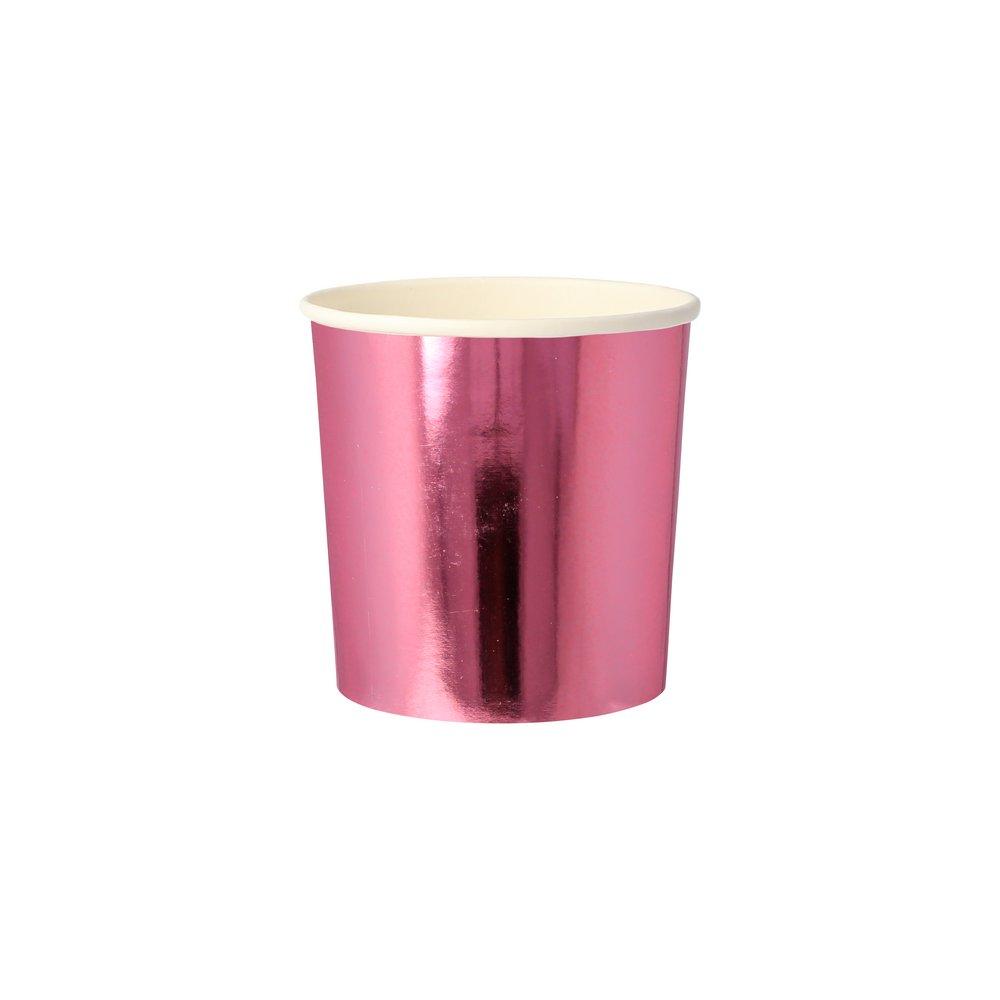 Metallic Pink Tumbler Cups (set of 8)