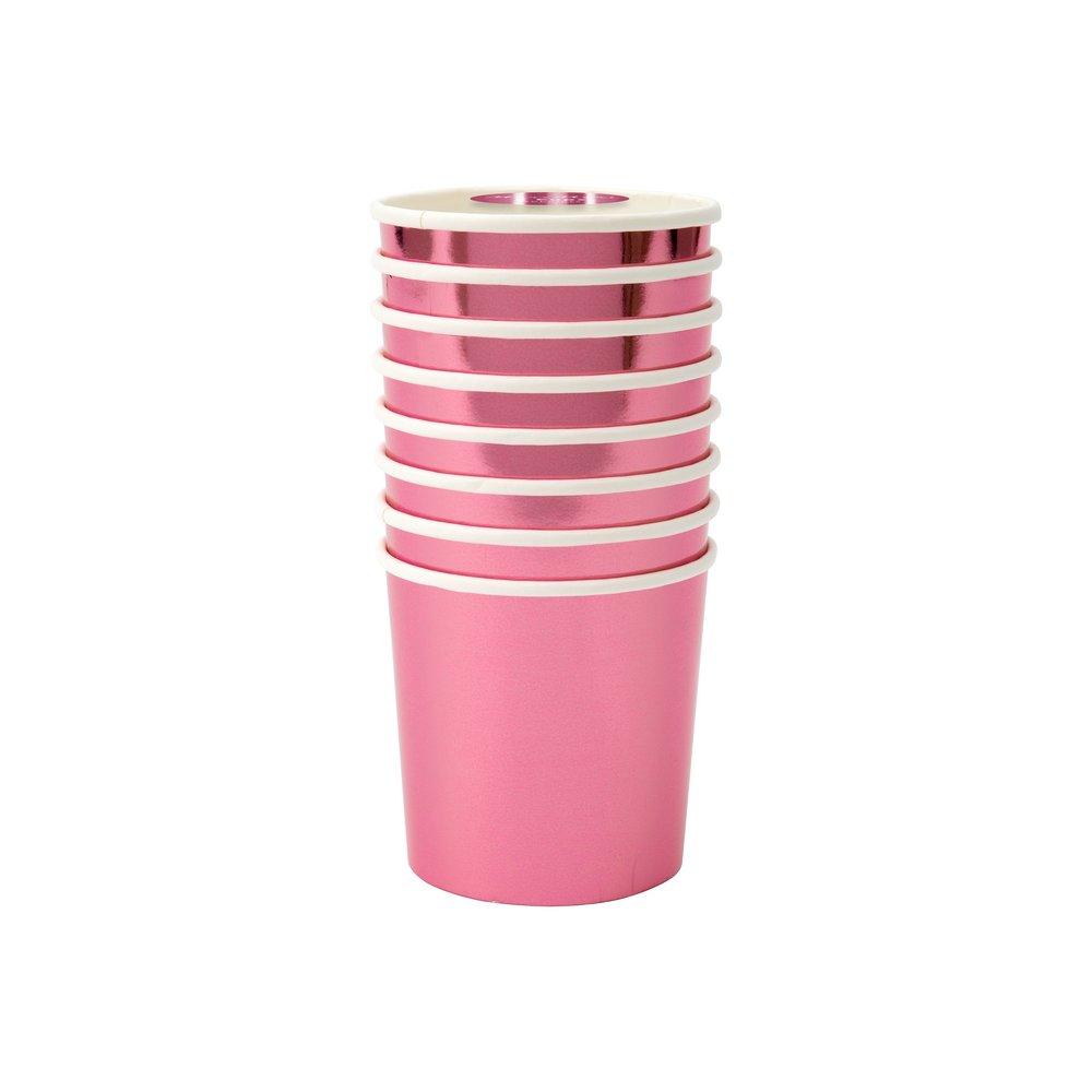 Metallic Pink Tumbler Cups (set of 8)