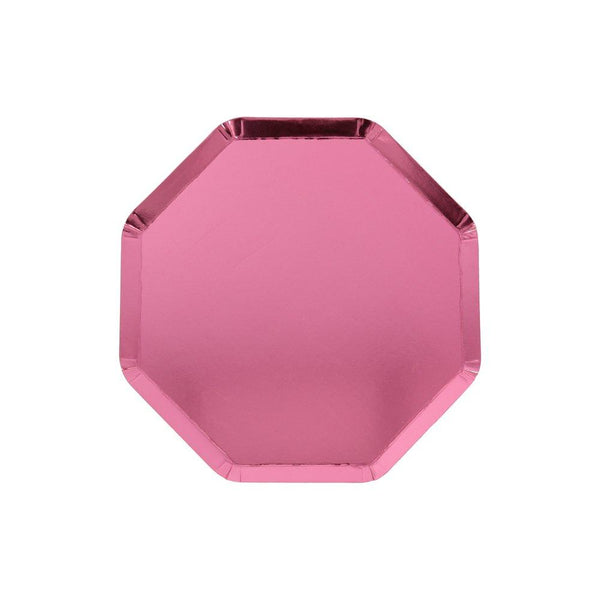 Metallic Pink Cocktail Plates