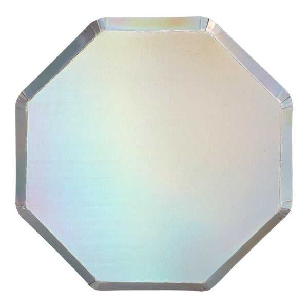 Silver Holographic Dinner Plates