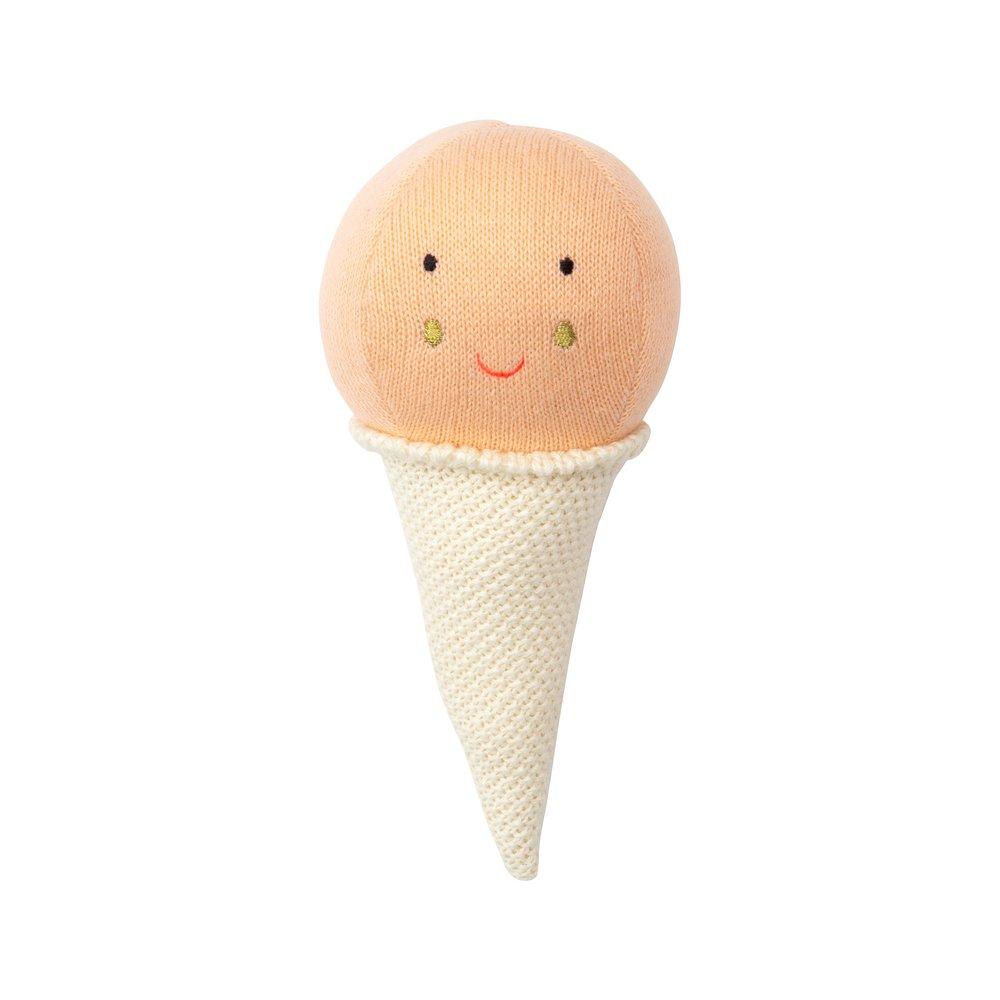 Pink Ice Cream Baby Rattle