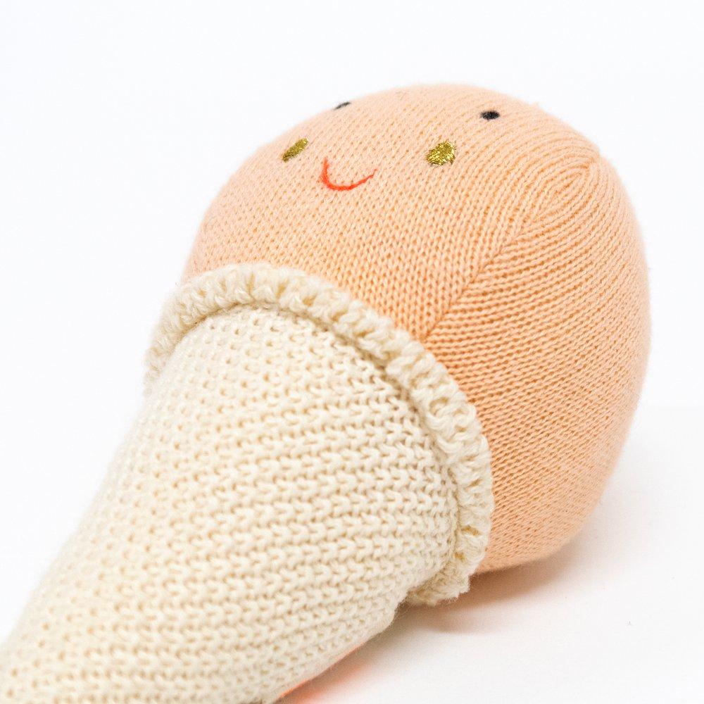 Pink Ice Cream Baby Rattle