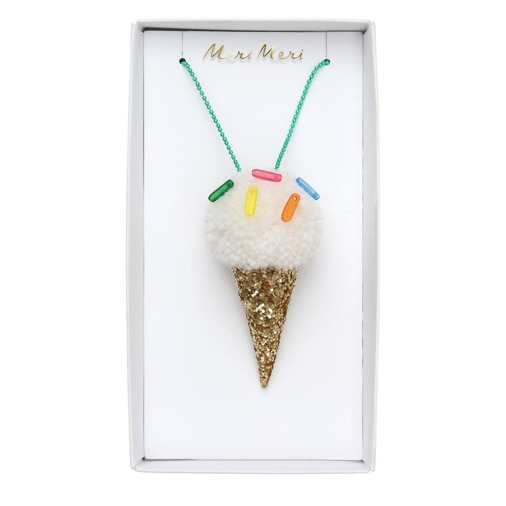 Ice Cream Pompom Necklace