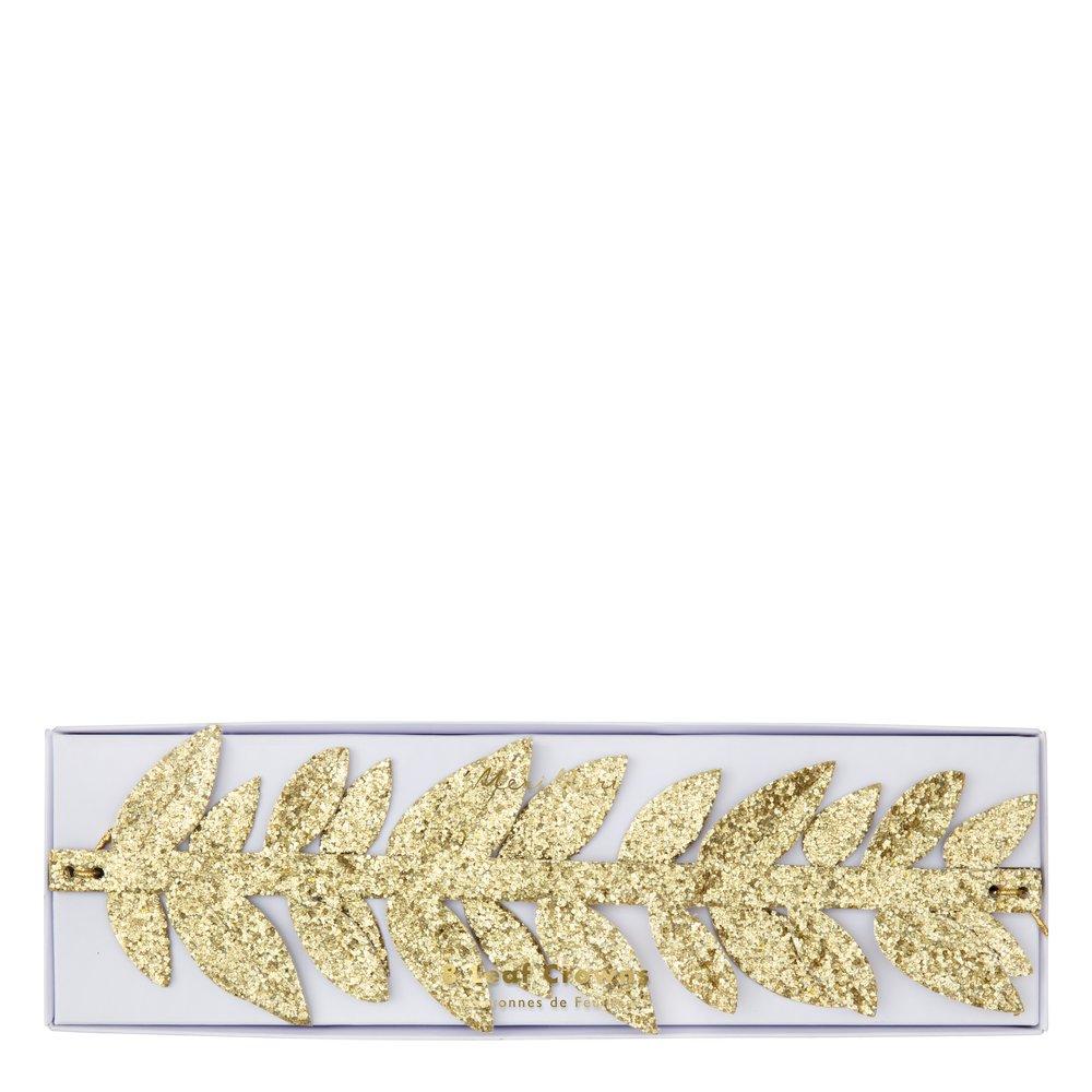 Gold Leaf Party Crowns (set of 8)