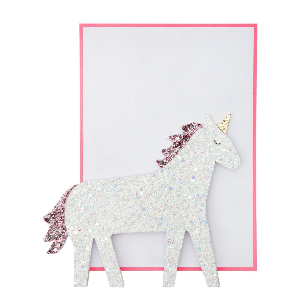 Unicorn Glitter Stand-Up Card