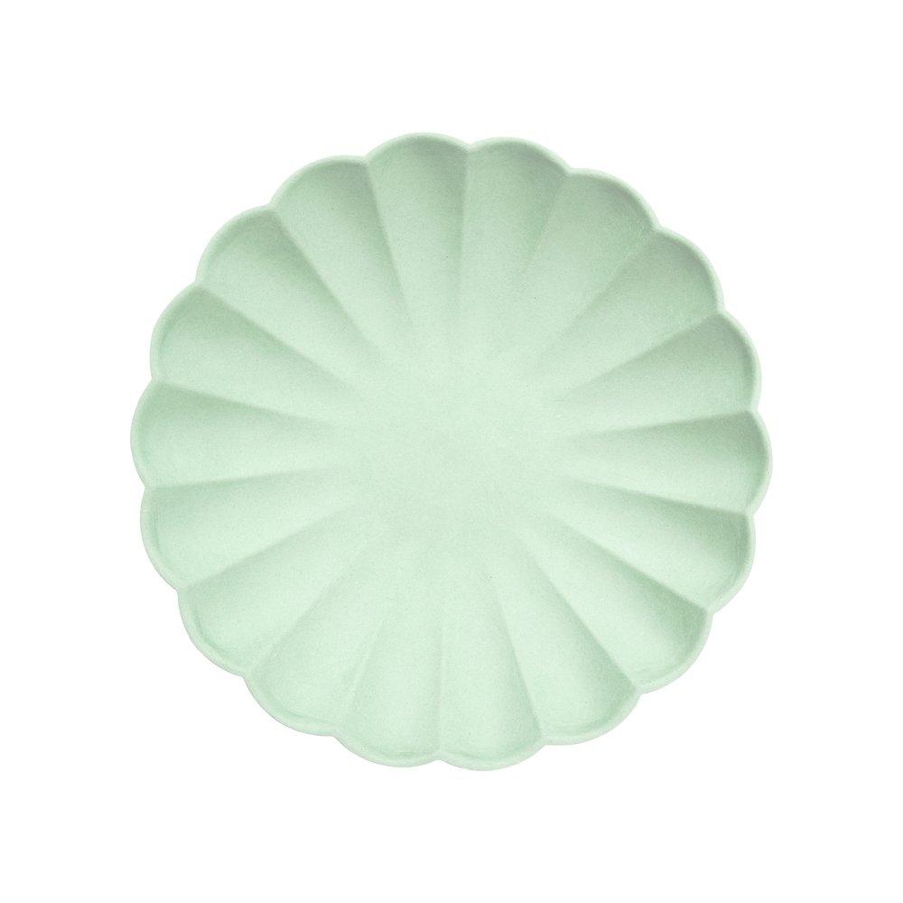 Pale Mint Small Eco Paper Plates (set of 8)