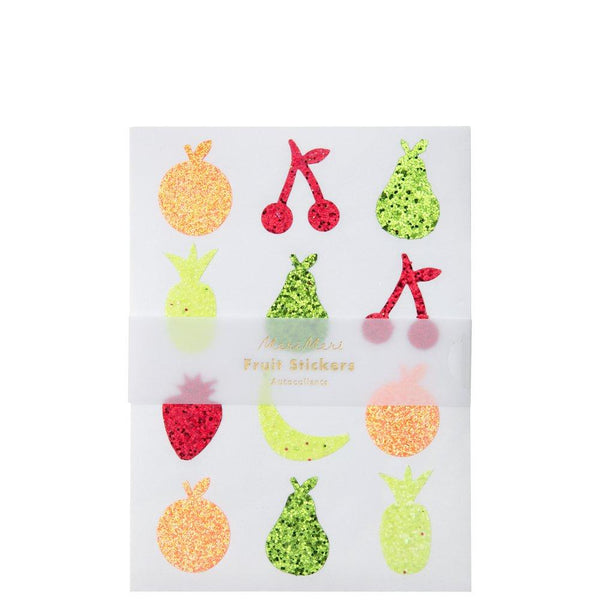 Glitter Fruit Sticker Sheets (set of 10 sheets)