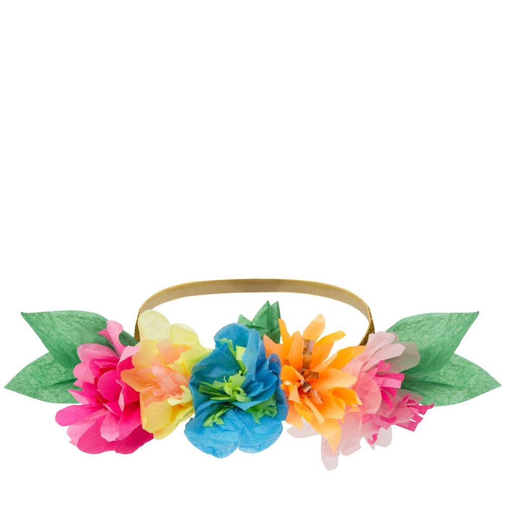 Bright Floral Party Crowns (set of 6)