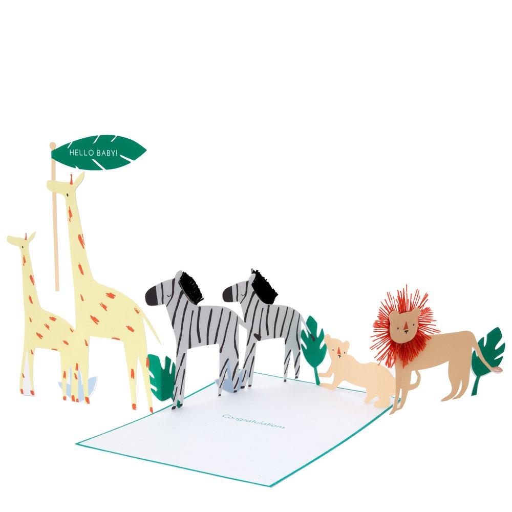 Safari Baby Concertina Card