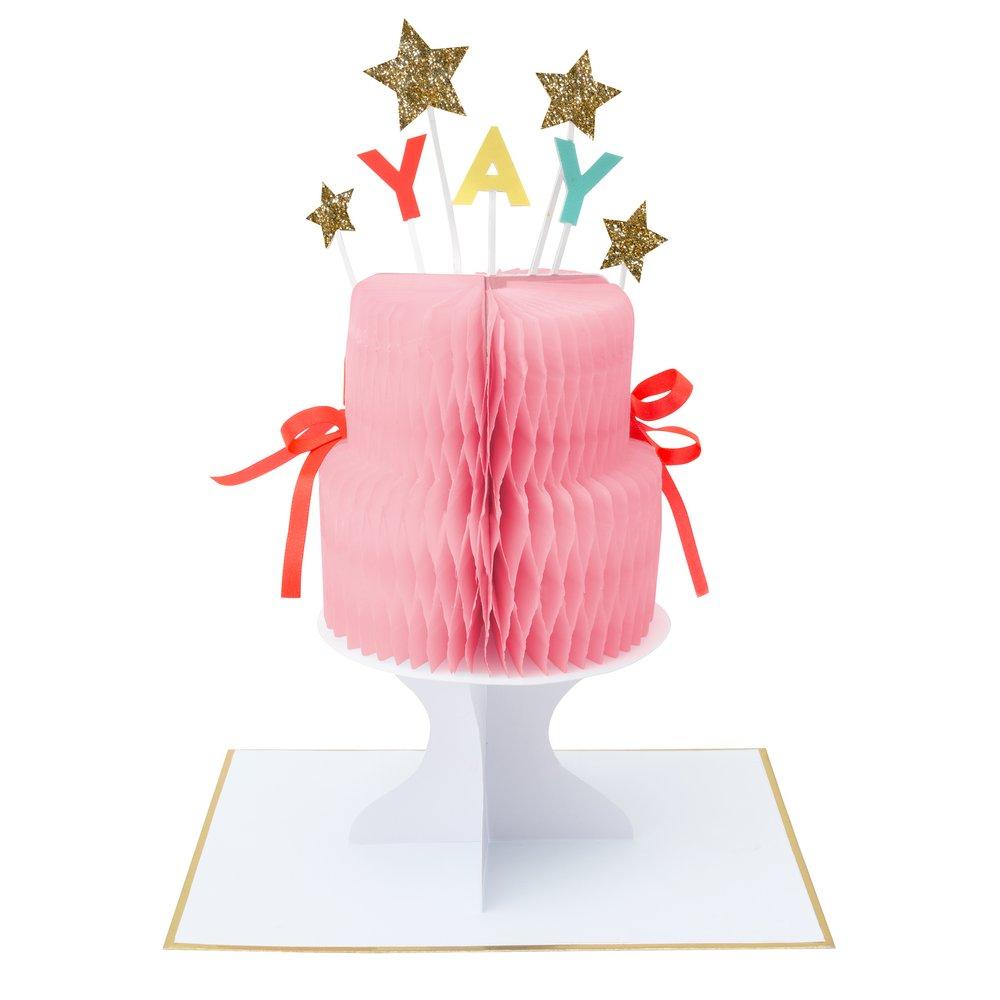 Yay! Cake Stand-Up Card