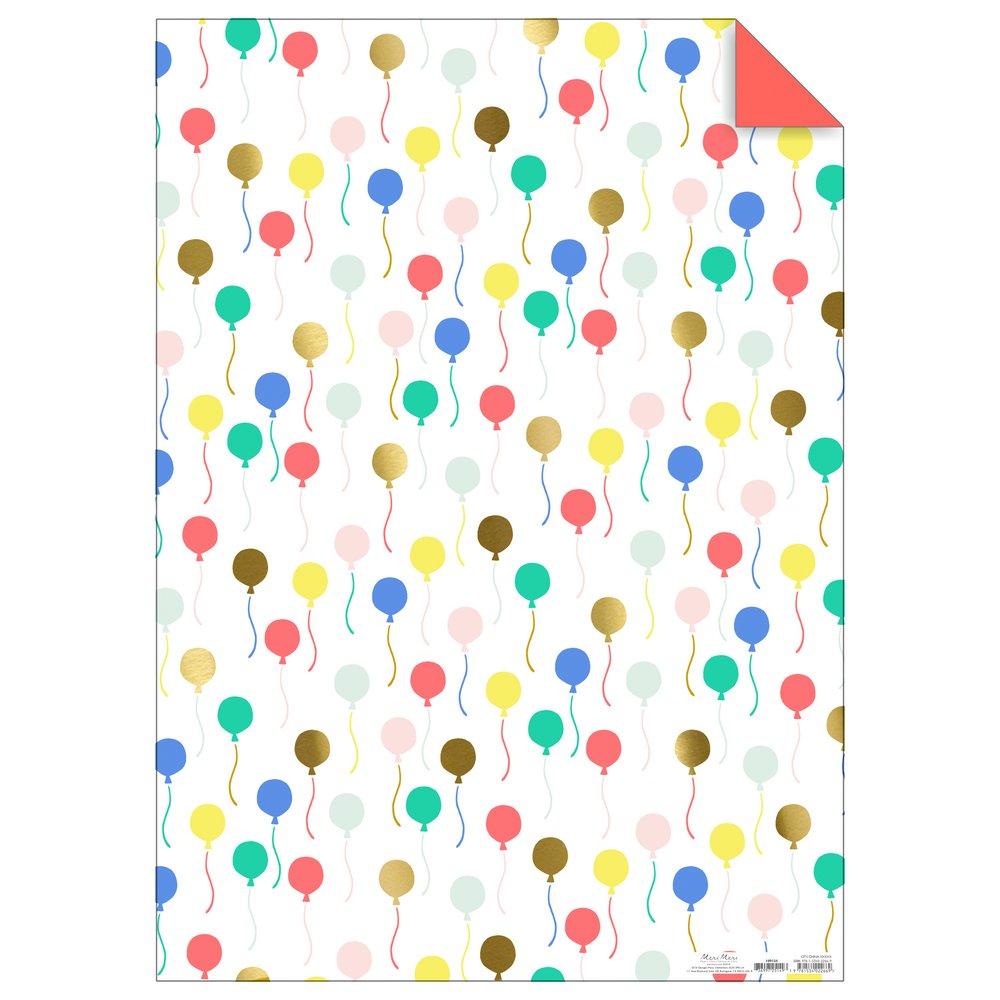 Balloon Gift Wrap Roll (set of 3 sheets)