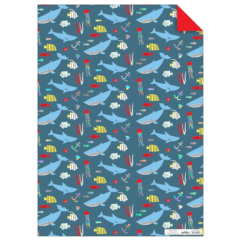 Under The Sea Gift Wrap Roll (set of 3 sheets)