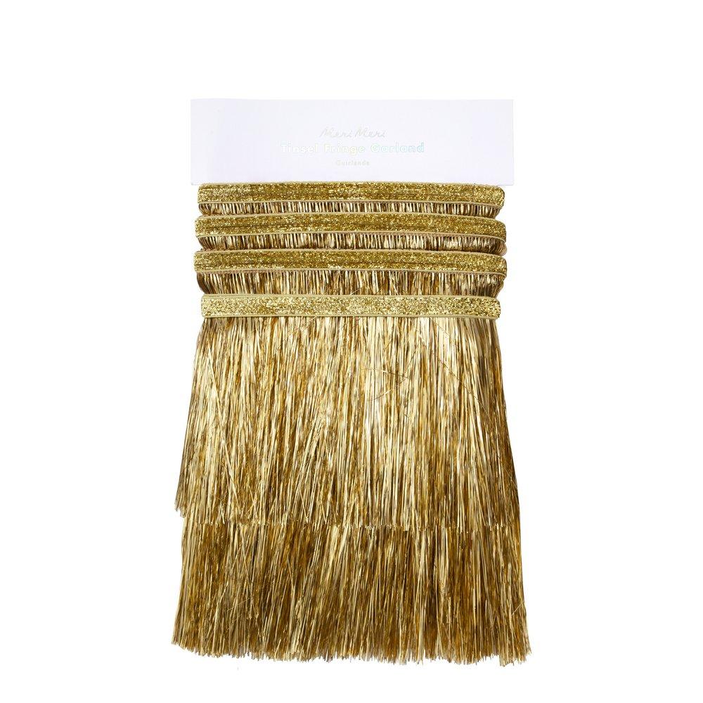 Gold Tinsel Fringe Garland