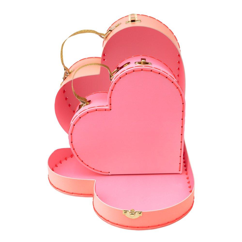 Heart Suitcases (set of 2)