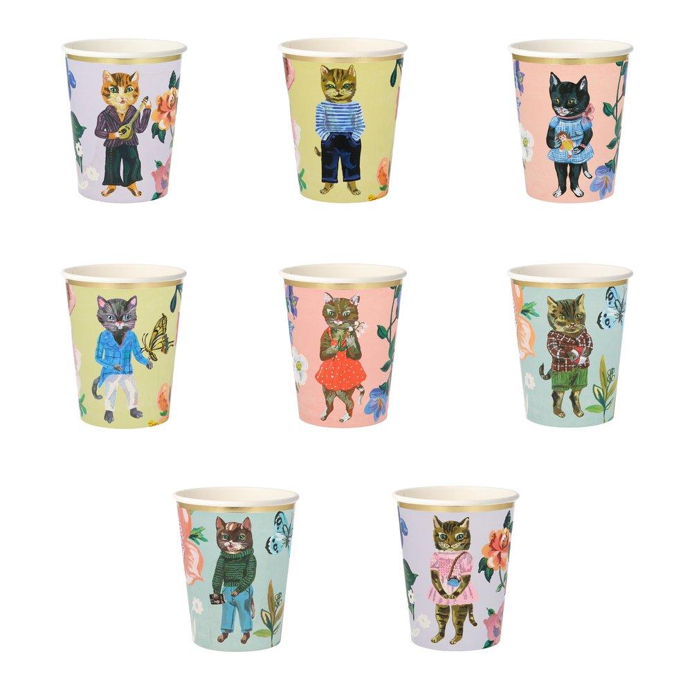 Nathalie Lete Flora Cat Party Cups (set of 8)