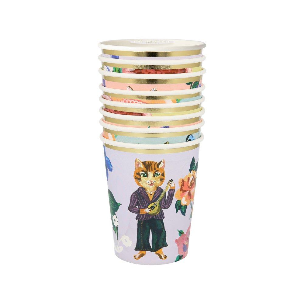 Nathalie Lete Flora Cat Party Cups (set of 8)