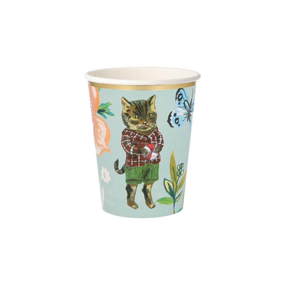 Nathalie Lete Flora Cat Party Cups (set of 8)