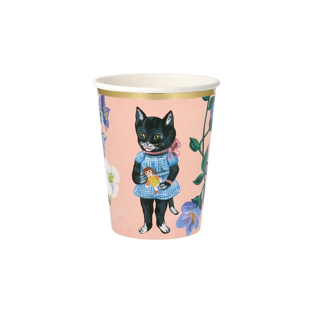 Nathalie Lete Flora Cat Party Cups (set of 8)