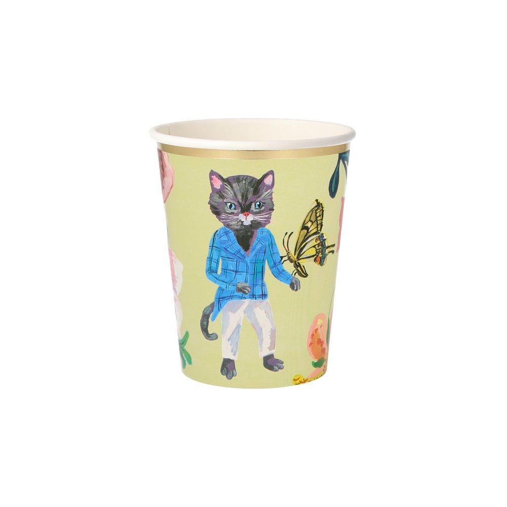 Nathalie Lete Flora Cat Party Cups (set of 8)