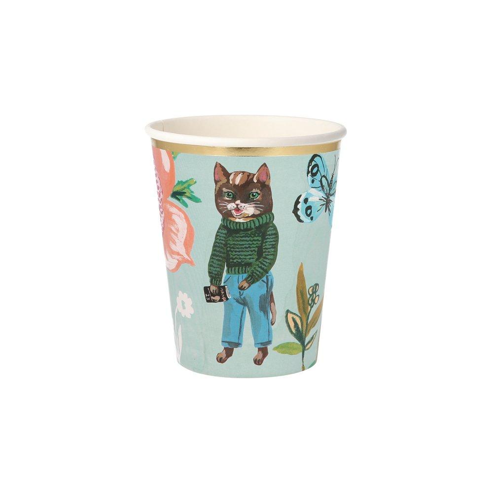 Nathalie Lete Flora Cat Party Cups (set of 8)