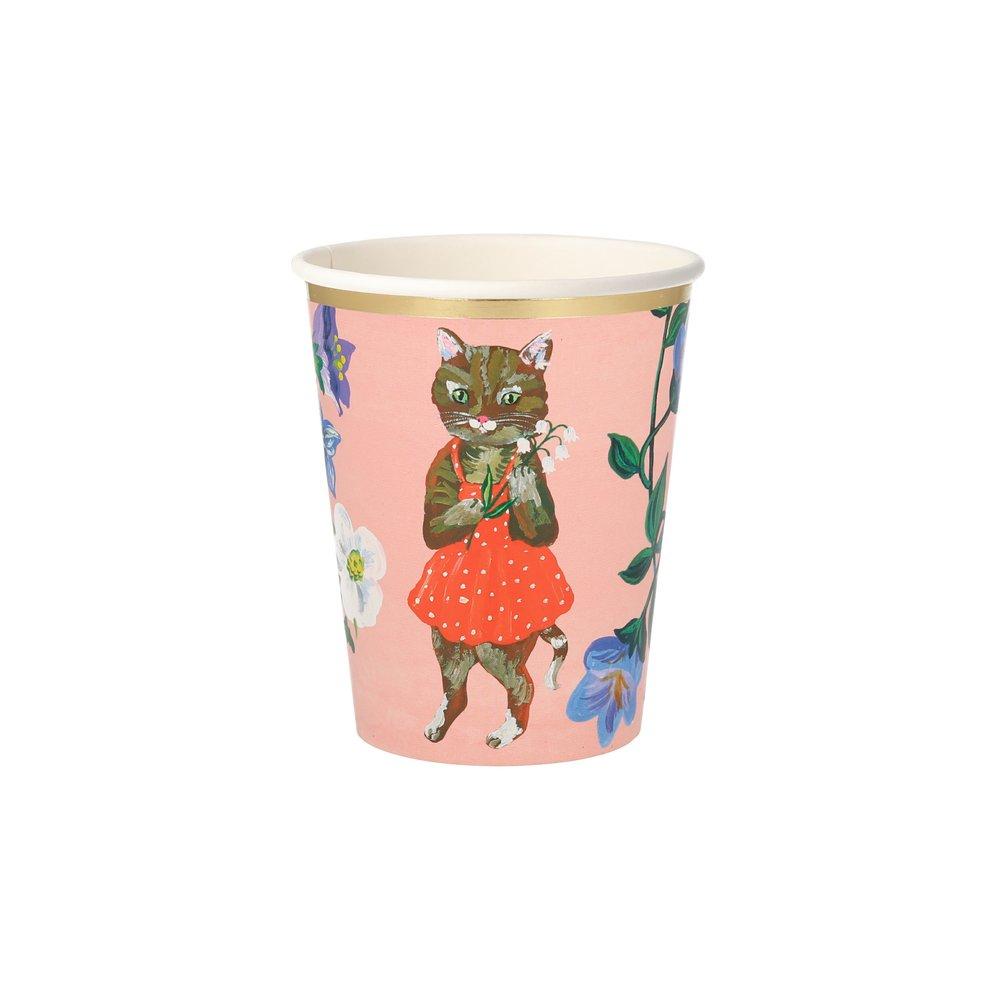 Nathalie Lete Flora Cat Party Cups (set of 8)