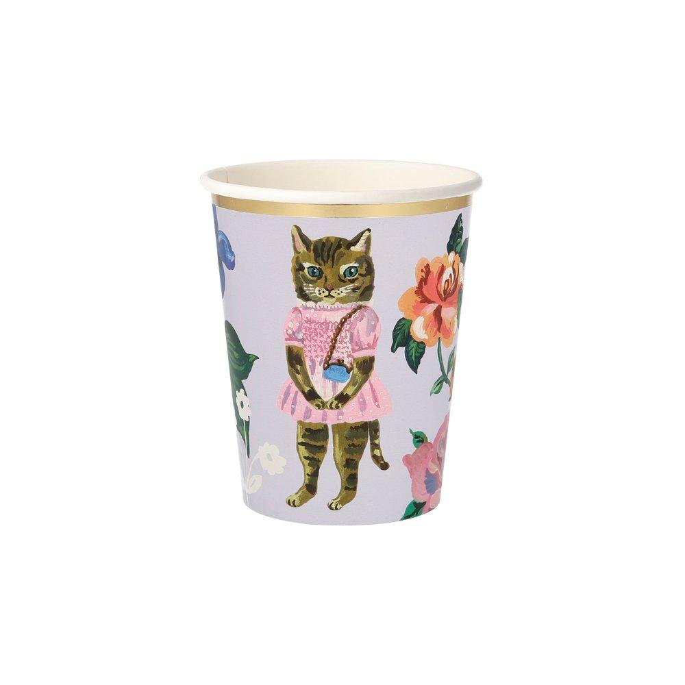 Nathalie Lete Flora Cat Party Cups (set of 8)