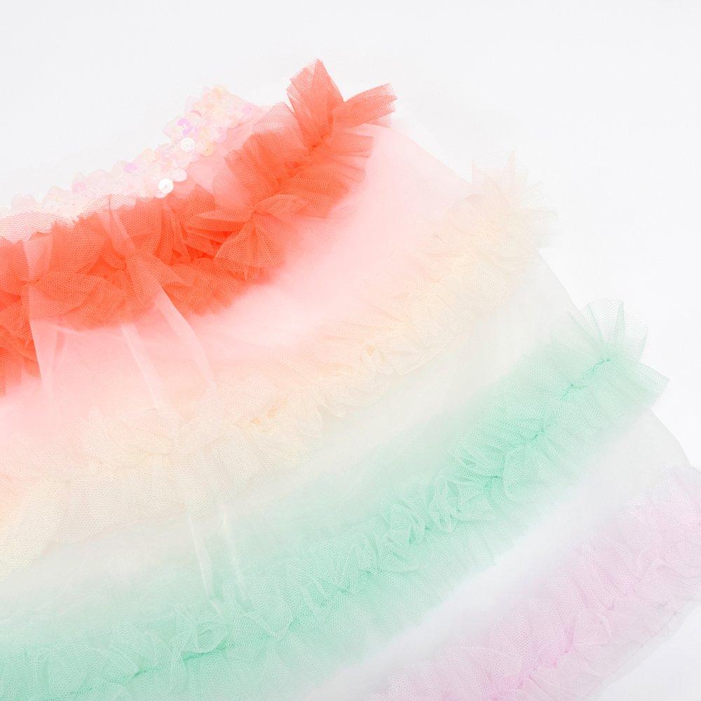 Neon Tulle Ruffle Capelet