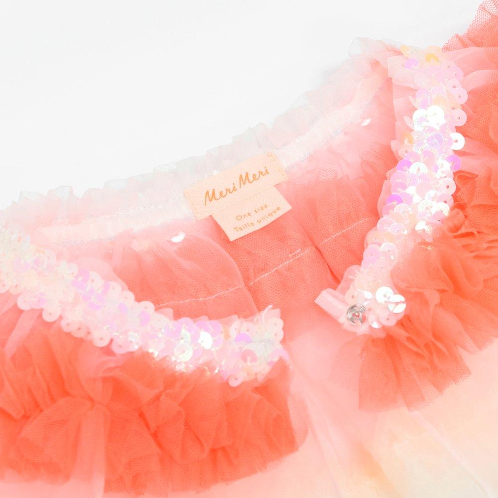 Neon Tulle Ruffle Capelet