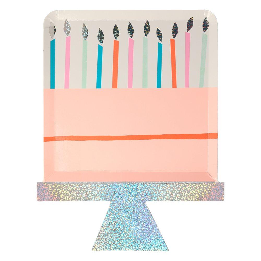 Birthday Cake Plates (set of 8)