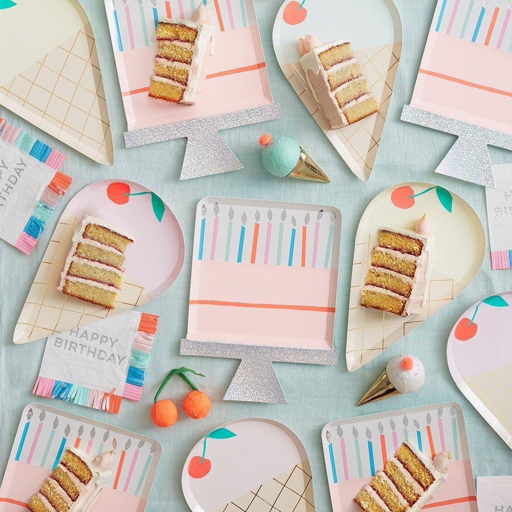 Birthday Cake Plates (set of 8)