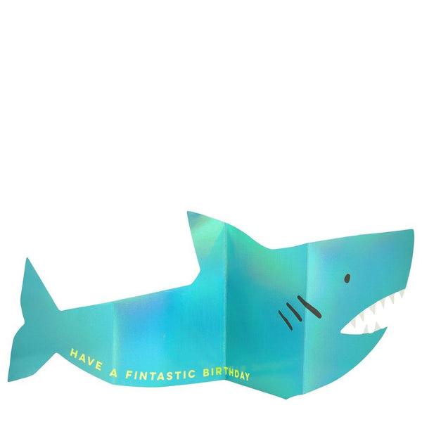 Metallic Shark Concertina Card