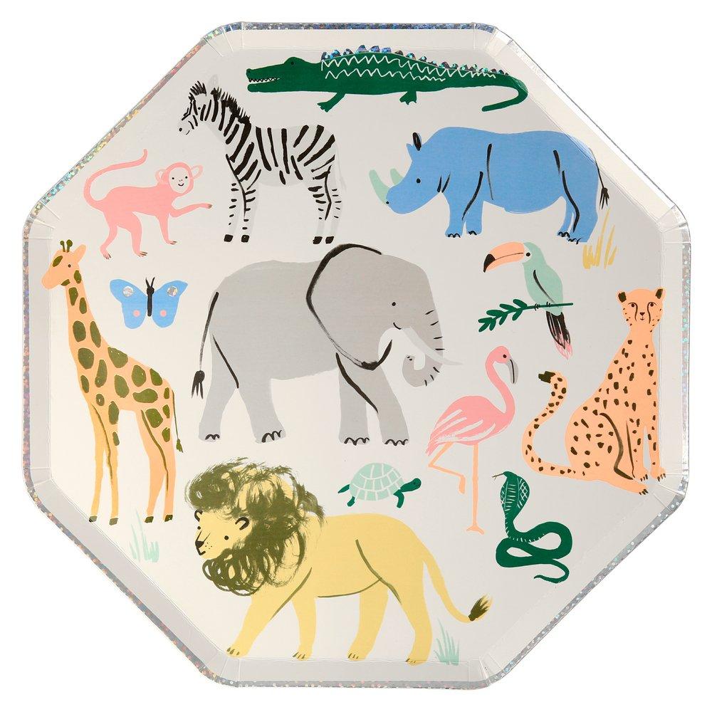 Safari Animals Dinner Plates (set of 8)