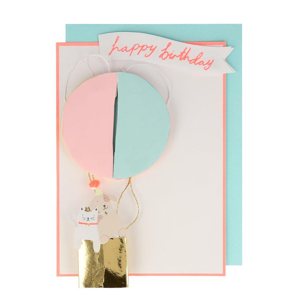 Air Balloon Honeycomb Card