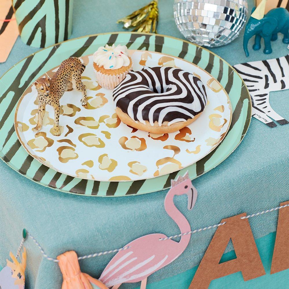 Safari Animal Print Side Plates (set of 8)