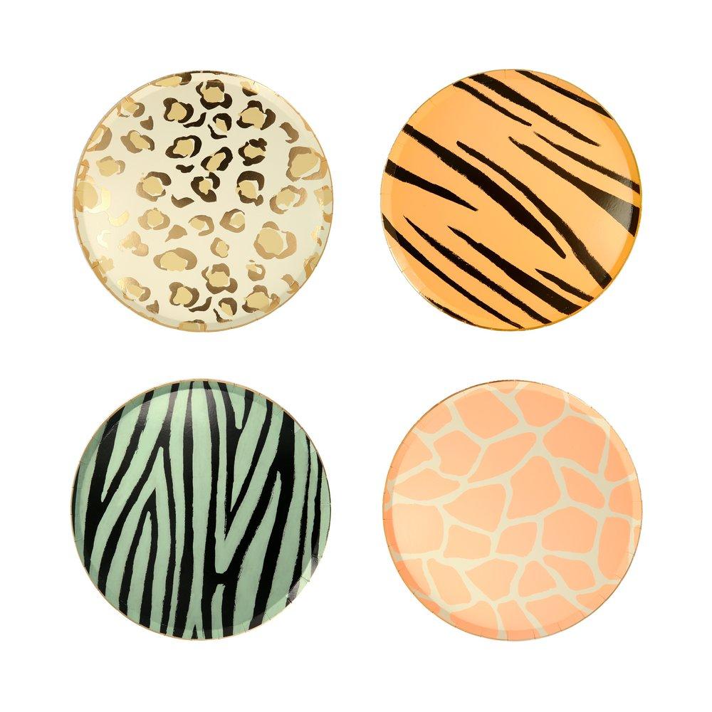 Safari Animal Print Side Plates (set of 8)