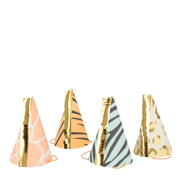 Safari Animal Print Party Hats (set of 8)