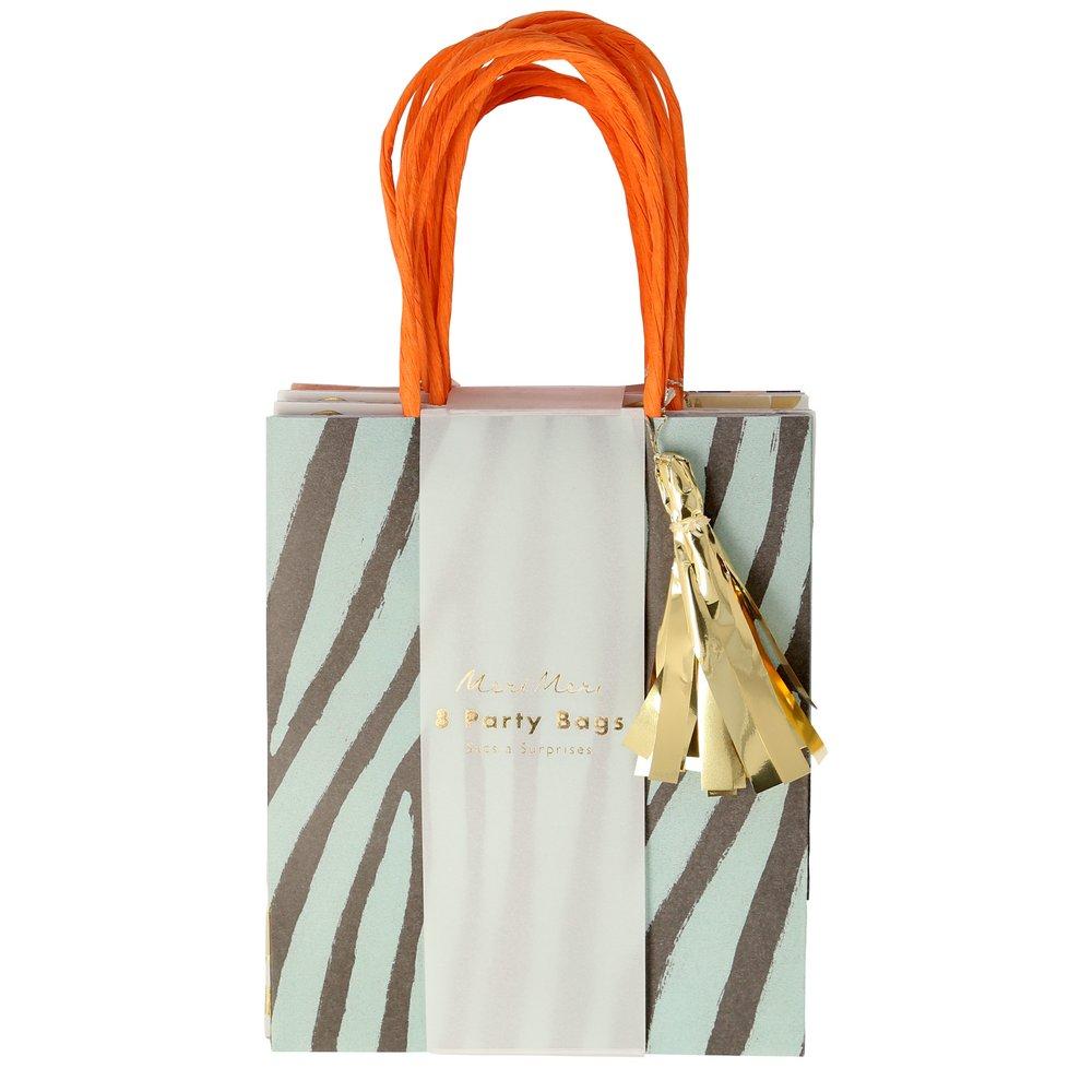 Safari Animal Print Party Bags  (set of 8)