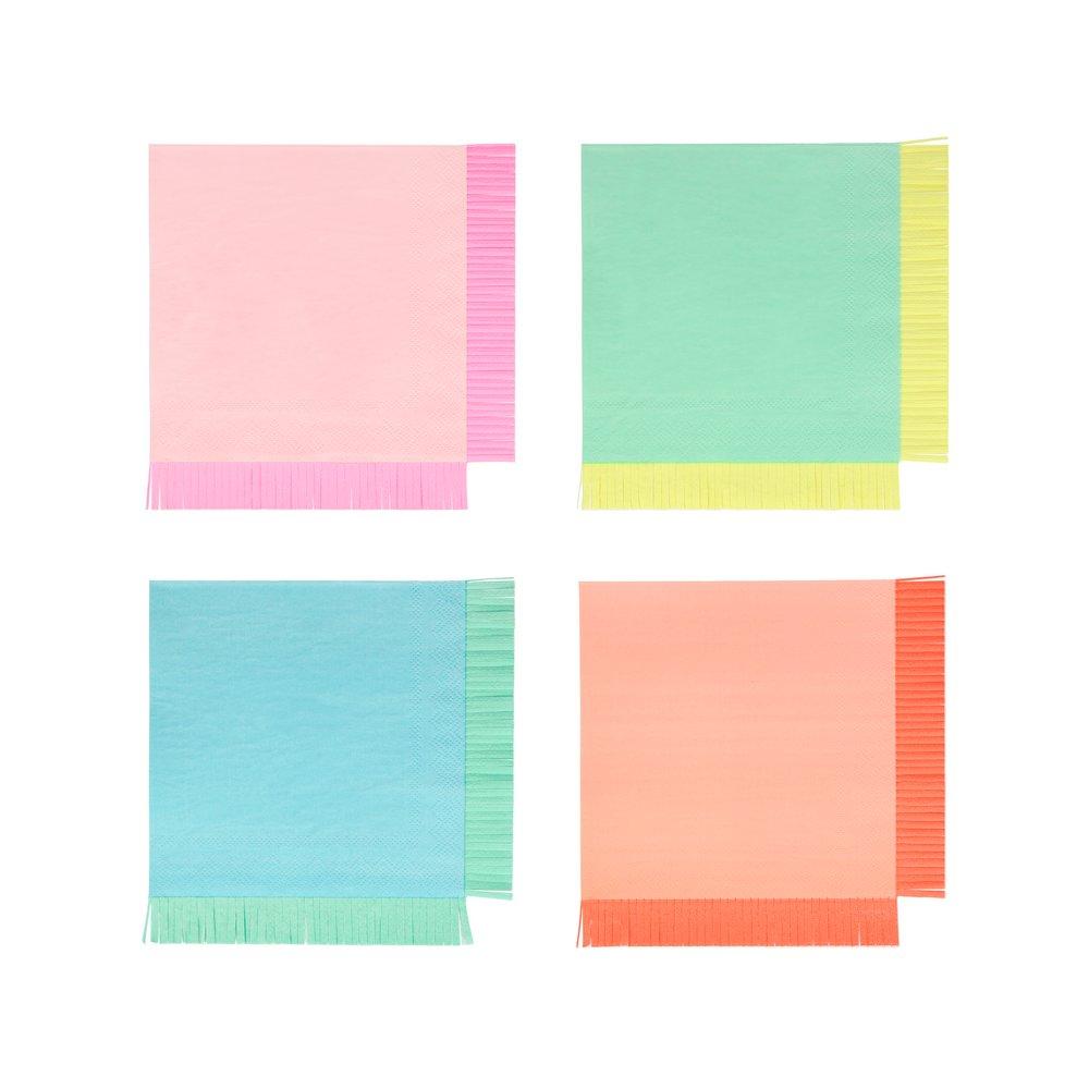 Neon Fringe Large Napkins (set of 20)